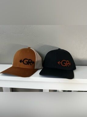 2 Logo Trucker Hats - Brown/Tan and Black/Rust